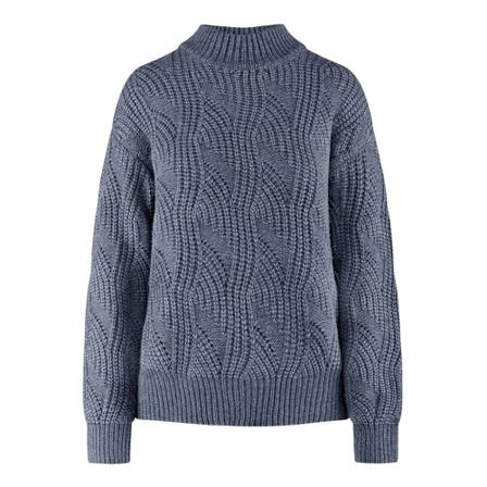 BomBoogie Wool Blend Turtleneck Crewneck Blå, Dame Rullekraver