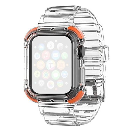 Apple Watch Series 6 / 5 44mm color edge clear style watch band - Orange