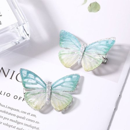 3 par Butterfly Hair Clip Rhinestones Hairpin 3 3