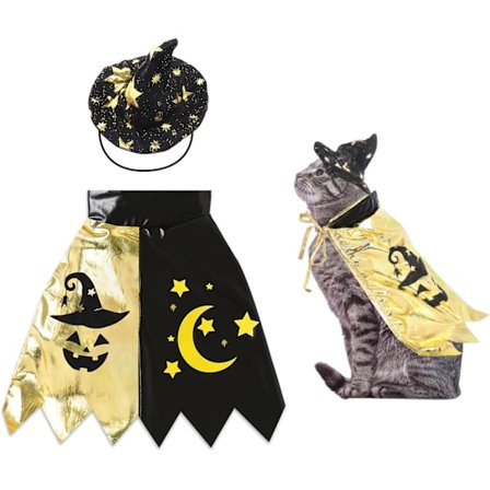 2025 Siste Modell Halloween Kjæledyrkostymer Halloween Vampyrkostyme Kappe Tilbehør Rød Katte Trollmannskappe Valpe Heksekrage Kappe Halloween