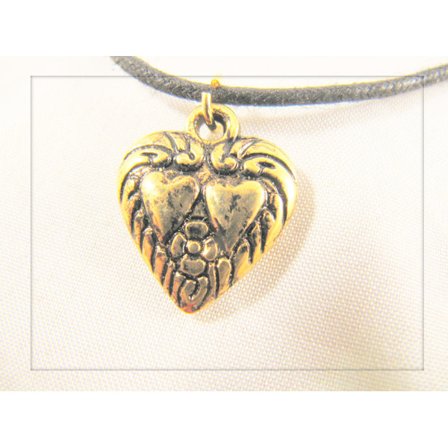 Halsband med Guldpläterat Hjärta