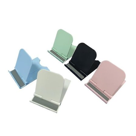 Universal vikbart plastställ för mobiltelefon surfplatta (rosa)