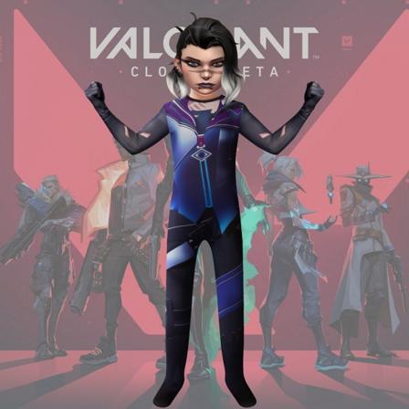2023 Carnival Character Costumes Game Valorant Halloween-barnekostymer 140cm