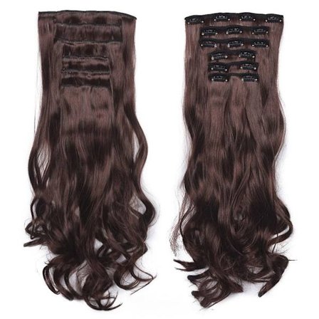 Parykk stykke farge krøllete hår 4 4