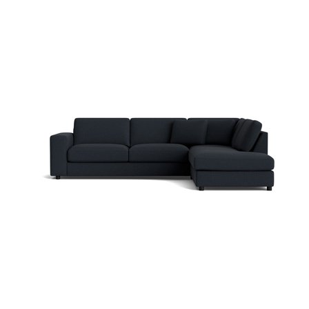 Oasis Ecksofa, rechts, Loop Dunkelblau, modernes Design mit Nozag-Federung für erstklassigen Sitzkomfort und langlebige Qualität, Höhe 79cm