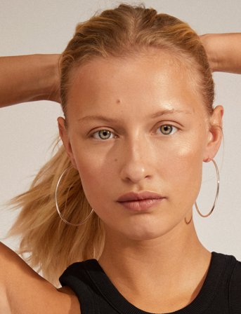 Pilgrim April Recycled Large Hoop Earrings - Silver - ONE SIZE