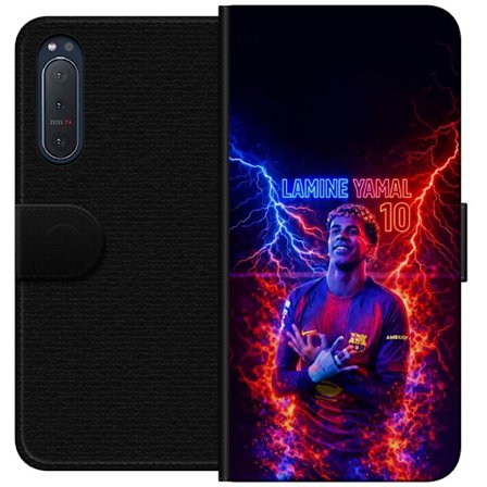 Kompatibelt Lommeboketui til Sony Xperia 5 II Portrett av Viktor Gyökeres i Arsenaltrøye med intensivt blikk og mørk dramatisk bakgrunn