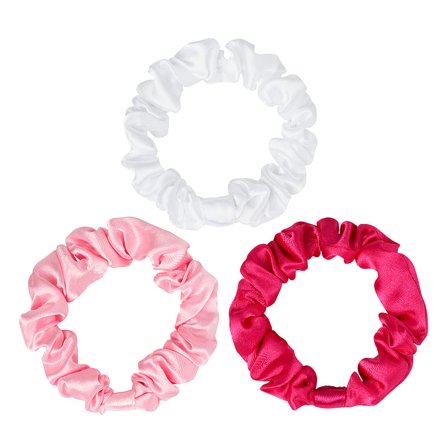 KICKS Beauty Slim Scrunchie Pink and White Mix 3 Pack, Hår, Hårpynt, Scrunchies