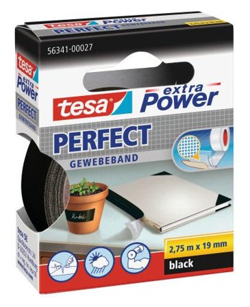 Tesa 56341 Power Perfect 19mm x 2,75m, sort