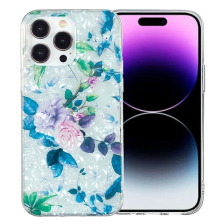 Marmormotiv iPhone 14 Pro Max skal - Ros