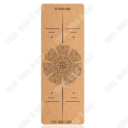 Yoga mat - TD - Shanlian - Naturligt kork - 7mm - Halkfri - 183x65cm
