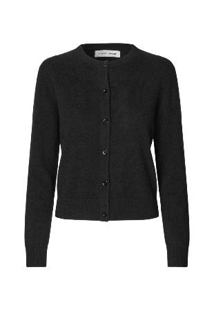 SAMSOE Saboston Cardigan 6304 Stickat Dam Svart XS