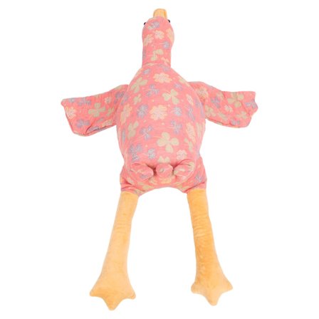 Gås Plyschdocka Djur kramar stoppad leksak bomull jacquardtyg 4 klöver slängkudde 90 cm rosa