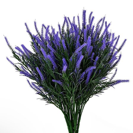 2 stk lilla kunstig flokk lavendel, bryllupsfest hjem