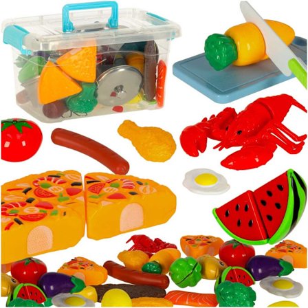 Kitchen Accessories Playset with Food and Utensils – 36 Pieces