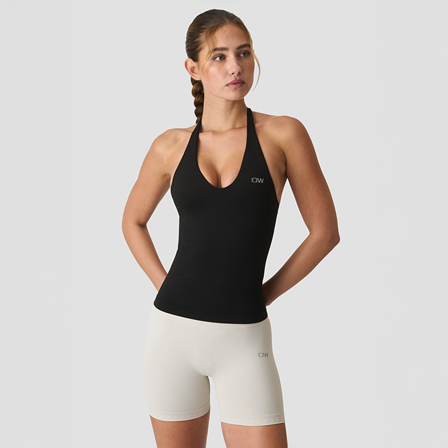 Træningstoppe ICANIWILL Define Top Sort - Bodyman.dk