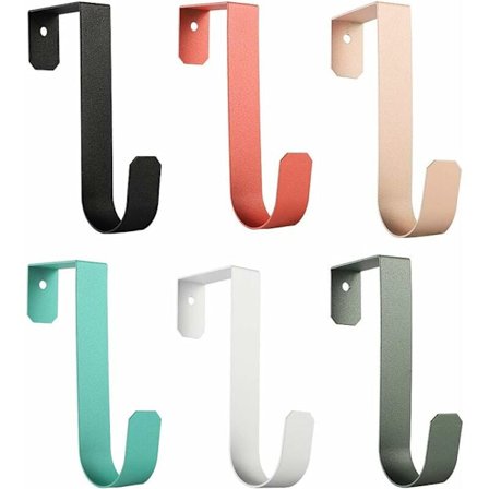 6 pakker dørkroge, Z-formede knagerækker, organiseringsstativ