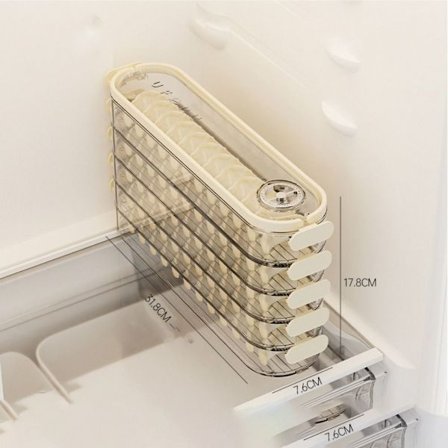 Dumpling Förvaringslåda Kylskåp Färskhållningslåda TRANSPARENT