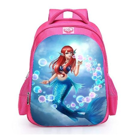 16 tommer Disney The Little Mermaid 3d-print ryggsekk Barnehage Boksekk Barn Skolesekk Barn Start Skole Gave Sekk