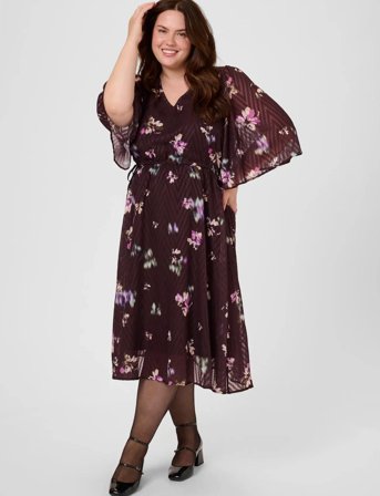 Kaffe Curve Kcclara Dress - Brown - 46