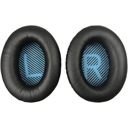 Svart Öronkudde Set Bose QuietComfort 35 QC35 Hörlurar Kuddar Koppar Ersättning