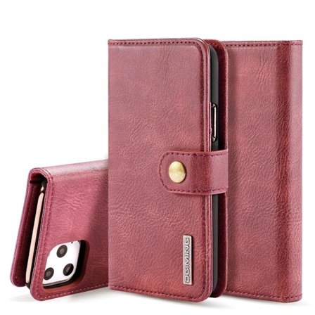 DG.MING iPhone 11 Pro Max 2-in-1 Wallet kotelot - Viininpunainen