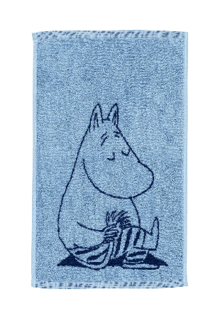 Arabia Mumin handduk 30x50 Mumintrollet marinblå GOTS Badrumstextilier Blå CM