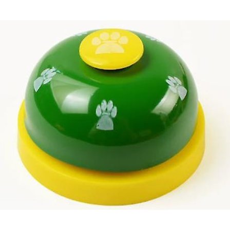 Vihreä 2 kpl lemmikkieläinten lelu koulutus nimeltä illallinen pieni kello jalanjälki rengas koiran lelut pennulle lemmikkieläinten kutsu