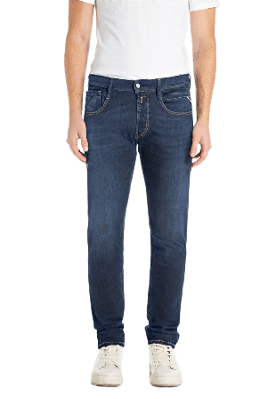 Replay Anbass Slim Fit Jeans Herr Blå W34/L32