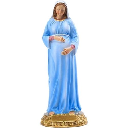 Gravid Jomfru Maria Statue Dekorasjon Guds Mor Håndlaget Religiøs Nei A