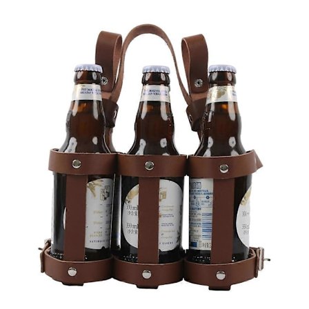 Läderflaskhållare för öl, cykel, utomhuscykling