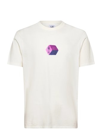 C.P. Company 30/1 Jersey Logo Graphics T-Shirt - Cream - L