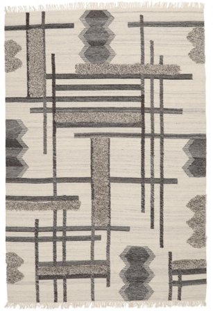 Cindy 200X300 Beige Crema/Marrone Chiaro Tappeto Di Lana