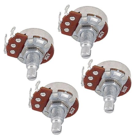 4st Fullstorlek A25K / B25K Ljud Ton Volym Potentiometrar Dia 24mm L 18mm Axel