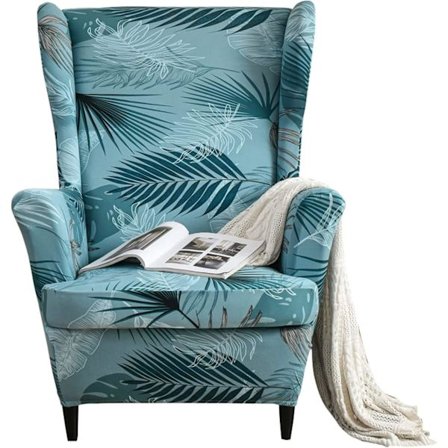 Stretch Wingback Chair Cover Mjuk fåtöljöverdrag Möbelskydd