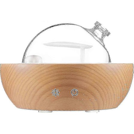 Lasinen eteerisen öljyn diffuusori aidolla puupohjalla, 2022 päivitetty aromaterapiadiffuusori, Aroma Diff_Erityiset lahjat