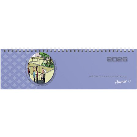 BURDE Veckoalmanackan Humor 2026 - Lyreco - Almanackor och kalendrar - Bordskalendrar och skrivunderlägg - Bordskalendrar