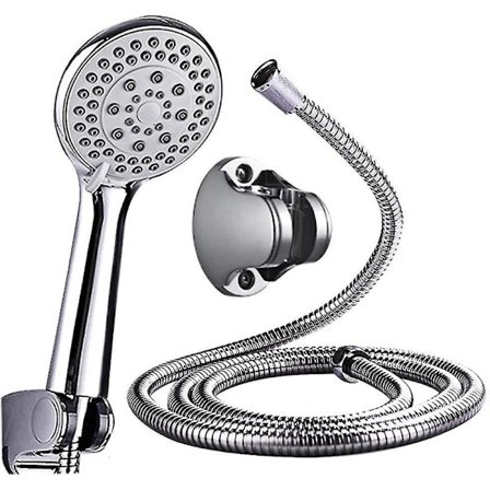 Universell duschhuvud, 5-läges handdusch + 1,5 m flexibel duschslang i krom db