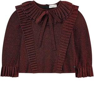 Kids - Sonia Rykiel Frilled blouse with lurex - Tops - 10 years - Red