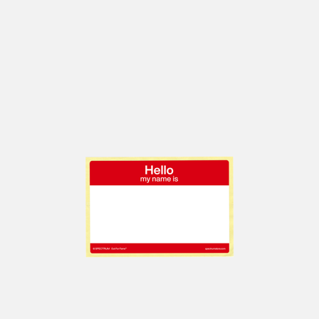 Spectrum Hello My Name Is Stickers Red 100 pcs