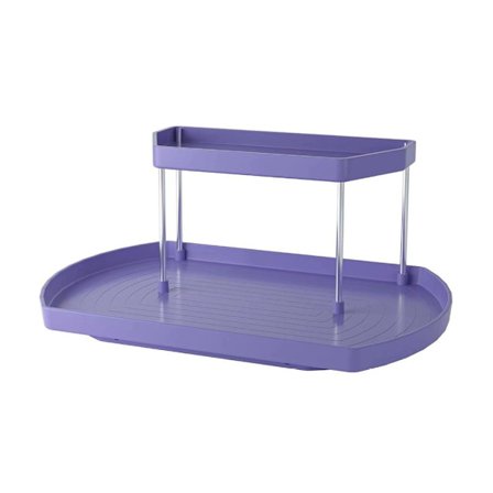 Bilayer Lazy Turntable Organizer Kylskåp Förvaringsfack