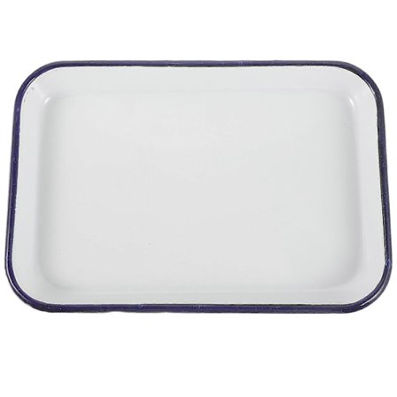 Emaljert ildfast form for husholdningsbruk, rektangulær stekepanne, multifunksjonell bakeplate for kjøkkenbruk_OF