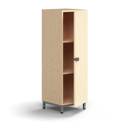 Schrank QBUS, 1252x400x420 mm, Silber, Birke
