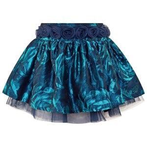 Miss Blumarine Blue Rose Jacquard Skirt 14 years - Skirts - 14 years - Blue