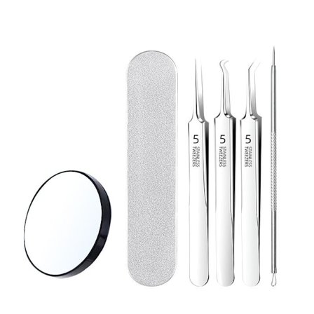 Blackhead Remover Tool Kit med fodral och förstoringsglas