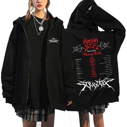 Stray Kids ATZ Sångare Hoodie Lös Hoodie
