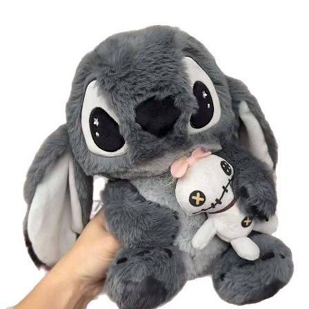 Limited Black Grey Stitch Plysjleketøy, Søt Tegneserie Fylt Dukke Gave, Hjemmeutgave