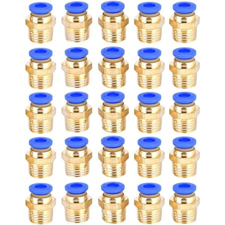 25st G1 / 4 Pneumatisk Armatur, Hankontakt Snabb Luftkoppling Adapter pc6-02 G1 / 4