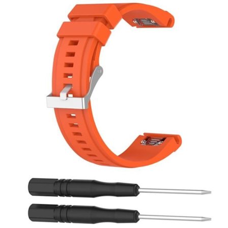 26mm Silikonklokkearmbånd for Garmin Fenix 5X Multisport GPS-klokke Oransje