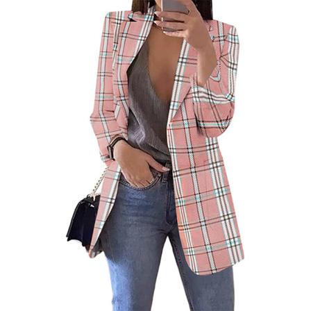 Kvinnor Långärmade Business Jackor Sjal Neck Cardigan Jacka